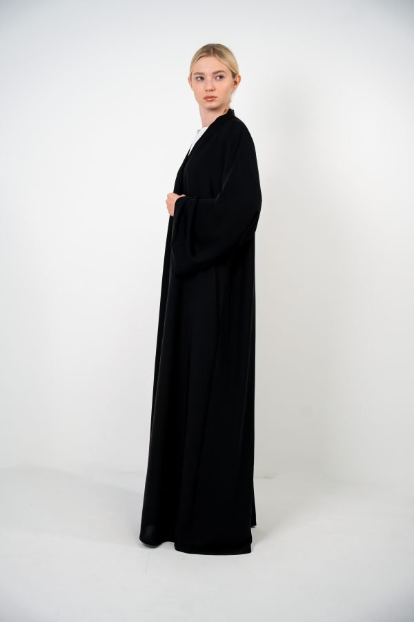 Black Abaya with Statement Collar - Image 4